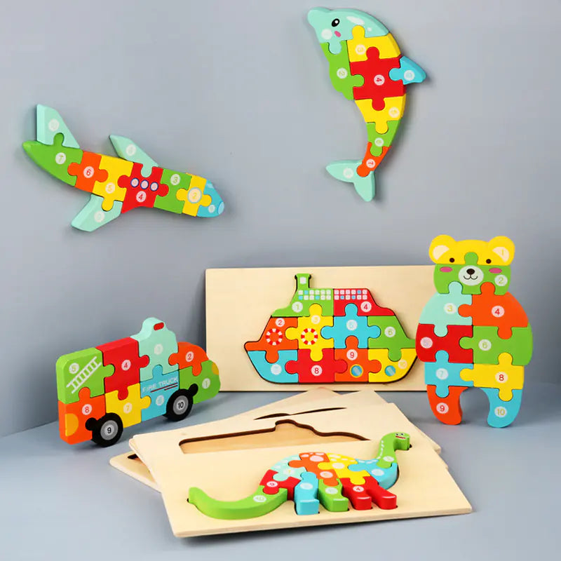 3D Animal Cartoon Puzzle Toys for Early Education
