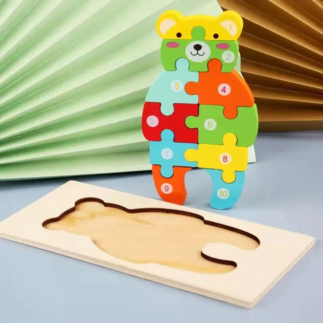 3D Animal Cartoon Puzzle Toys for Early Education