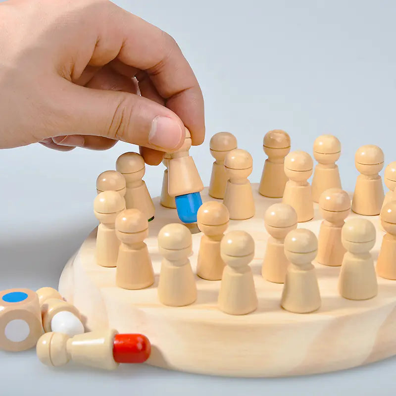 Montessori Wooden Toys for Kids - Color & Memory Games
