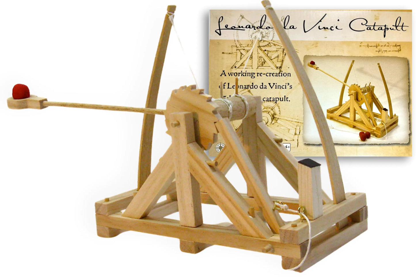 Pathfinders STEM kit Leonardo Da Vinci Catapult kit Trebuchet Engineering kit Educational Toys for Kids Science kit for Kids Age 12-14 stem Projects Physics Toys Wood Building Kits