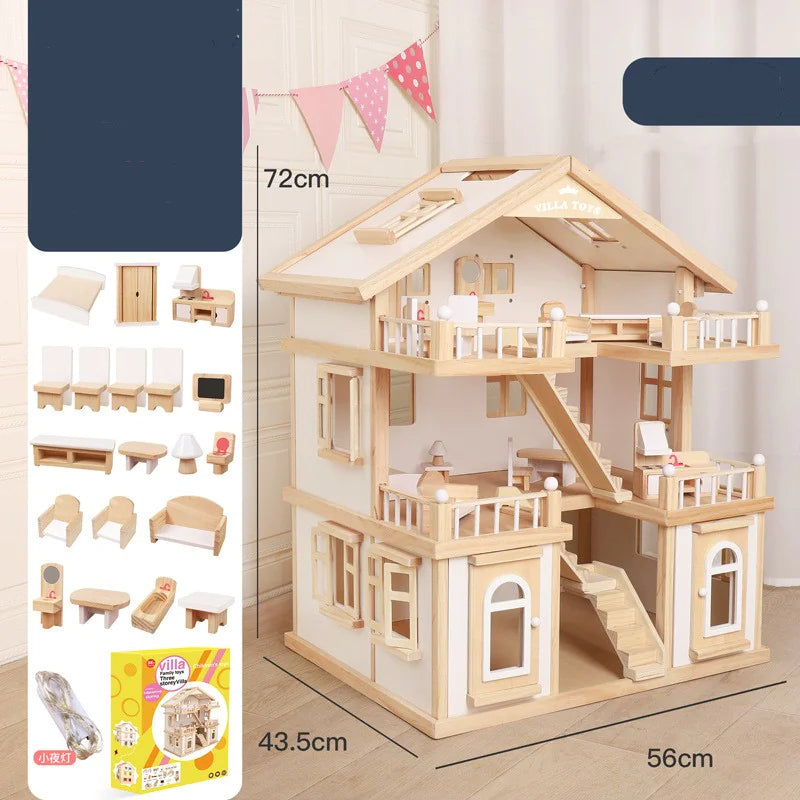 Wooden Children's Replica House Toy