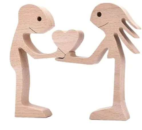 Escultura de perro de madera para decoración del hogar