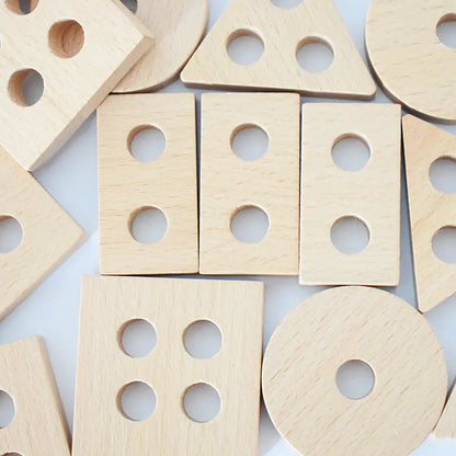 Stacking Educational Toys for Kids - Wooden Blocks Set