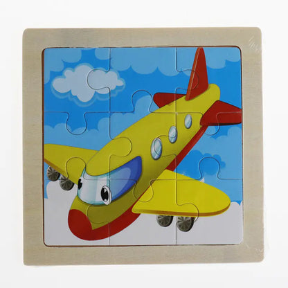 Montessori Early Education 3D Animal Wooden Puzzle (9 Pieces)