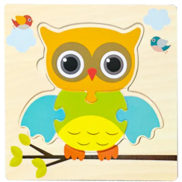 Wooden 3D Puzzle for Infants and Early Education Toys