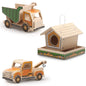 Kit de construcción de carpintería SainSmart Jr. 3 en 1 para niños, proyectos STEM, manualidades de madera, juguetes de ensamblaje con diferentes combinaciones para niños y niñas