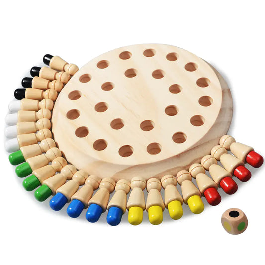 Montessori Wooden Toys for Kids - Color & Memory Games