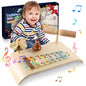 LOOIKOOS Kids Drum Set Toddler Musical Instruments Set Wooden Percussion Instrument Xylophone for Kids Montessori Toys Preschool Educational Musical Toys Set