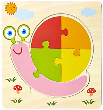 Wooden 3D Puzzle for Infants and Early Education Toys