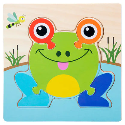 Wooden 3D Puzzle for Infants and Early Education Toys