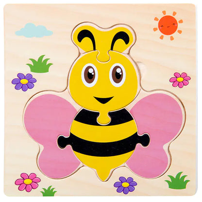 Wooden 3D Puzzle for Infants and Early Education Toys