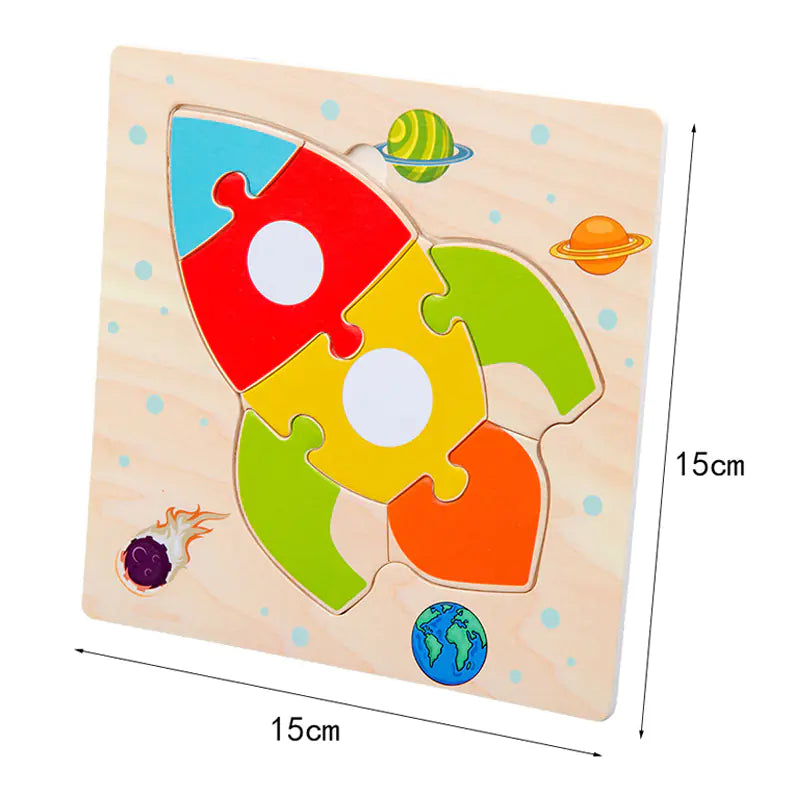 Wooden 3D Puzzle for Infants and Early Education Toys