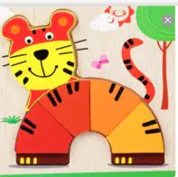 Wooden 3D Animal Puzzle Toy for Early Learning