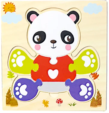 Wooden 3D Puzzle for Infants and Early Education Toys
