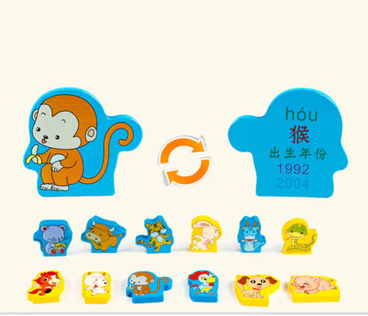 Wooden Stacking Blocks Set - 200 Pieces for Kids