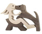 Escultura de perro de madera para decoración del hogar